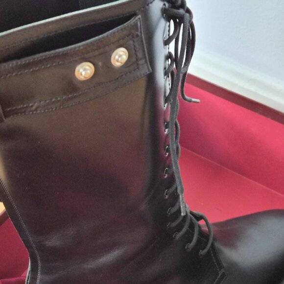 Tamara Mellon Nagoya Black Combat Boots Sz 40.5 - Picture 4 of 10